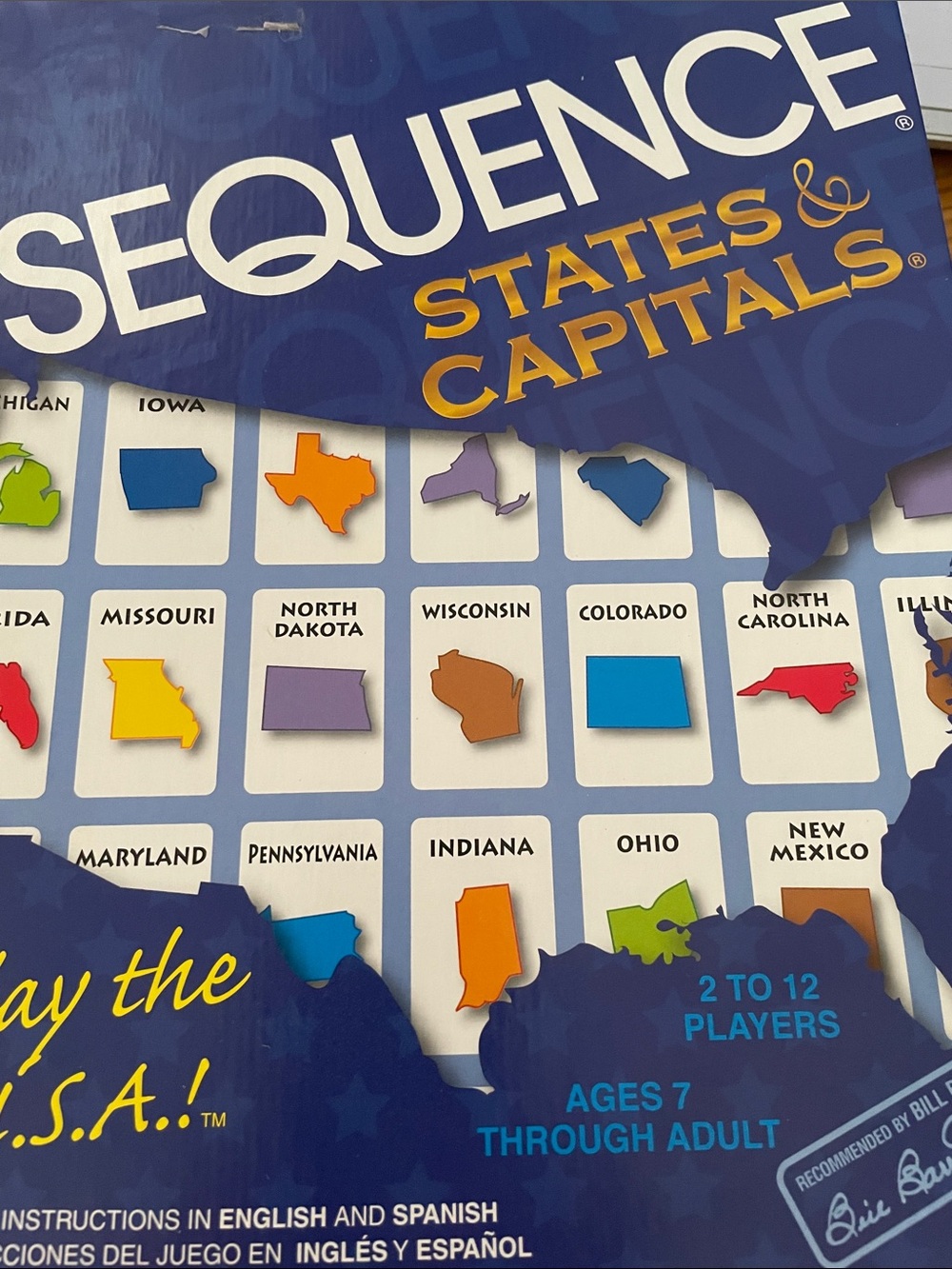 Sequence States & Capitals Game